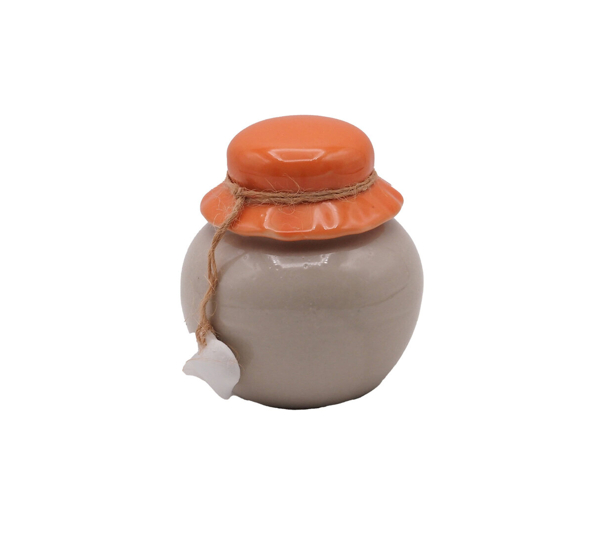 Barattolo in ceramica con coperchio arancione