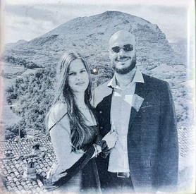 Piastrella personalizzata con foto di coppia di fidanzati