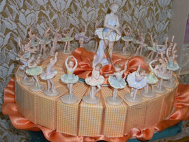 Torta portaconfetti con ballerine